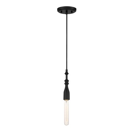 Designers Fountain Louise 60 Watt 1 Light Matte Black Pendant with Spindles D231M-5P-MB